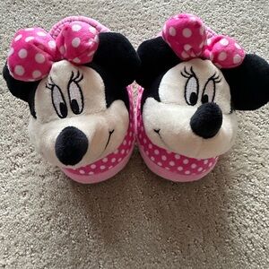 Disney Pink Minnie Mouse Polka Dot Slippers